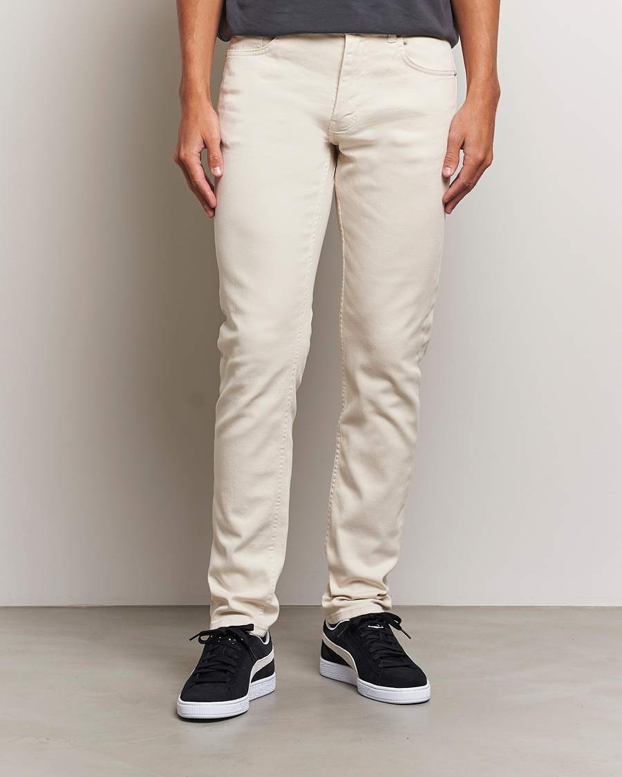 Homme | Pantalons | J.Lindeberg | Jay Solid Twill Stretch Jeans Moonbeam