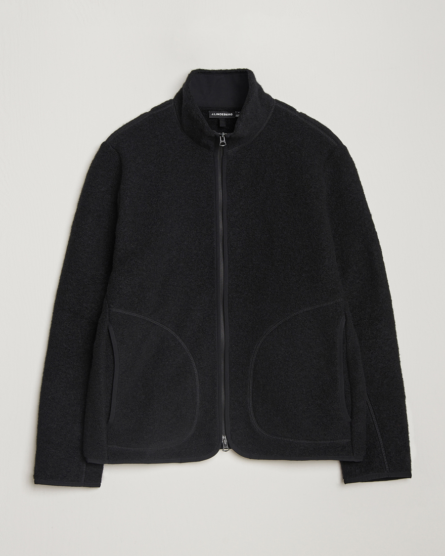 Homme | Pulls Et Tricots | J.Lindeberg | Dustin Wool Fleece Jacket Black