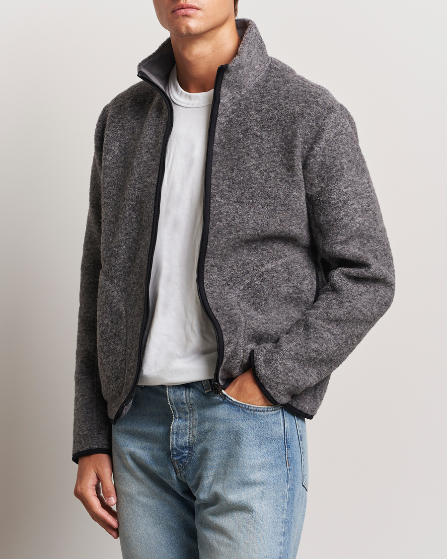 Homme | Pulls Et Tricots | J.Lindeberg | Dustin Wool Fleece Jacket Light Grey Melange