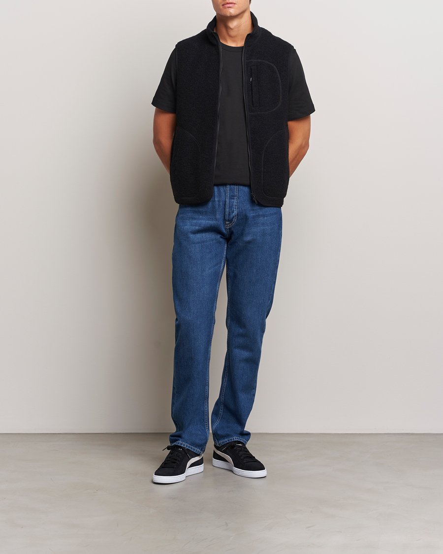 Homme | Gilets | J.Lindeberg | Duncan Wool Fleece Vest Black