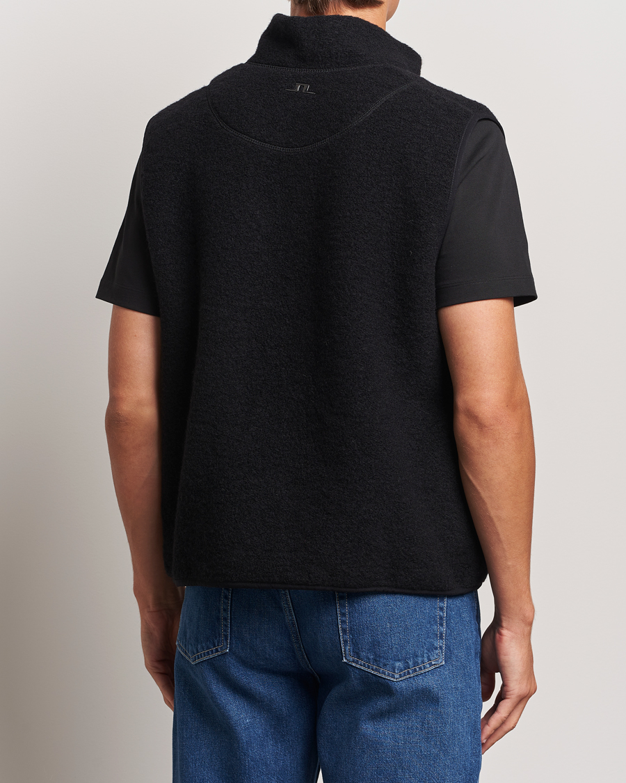 Homme | Gilets | J.Lindeberg | Duncan Wool Fleece Vest Black