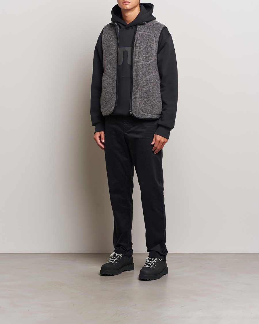 Homme | Gilets | J.Lindeberg | Duncan Wool Fleece Vest Light Grey Melange