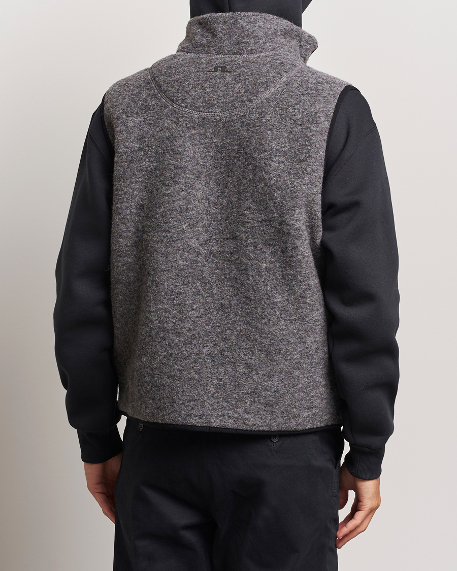 Homme | Gilets | J.Lindeberg | Duncan Wool Fleece Vest Light Grey Melange