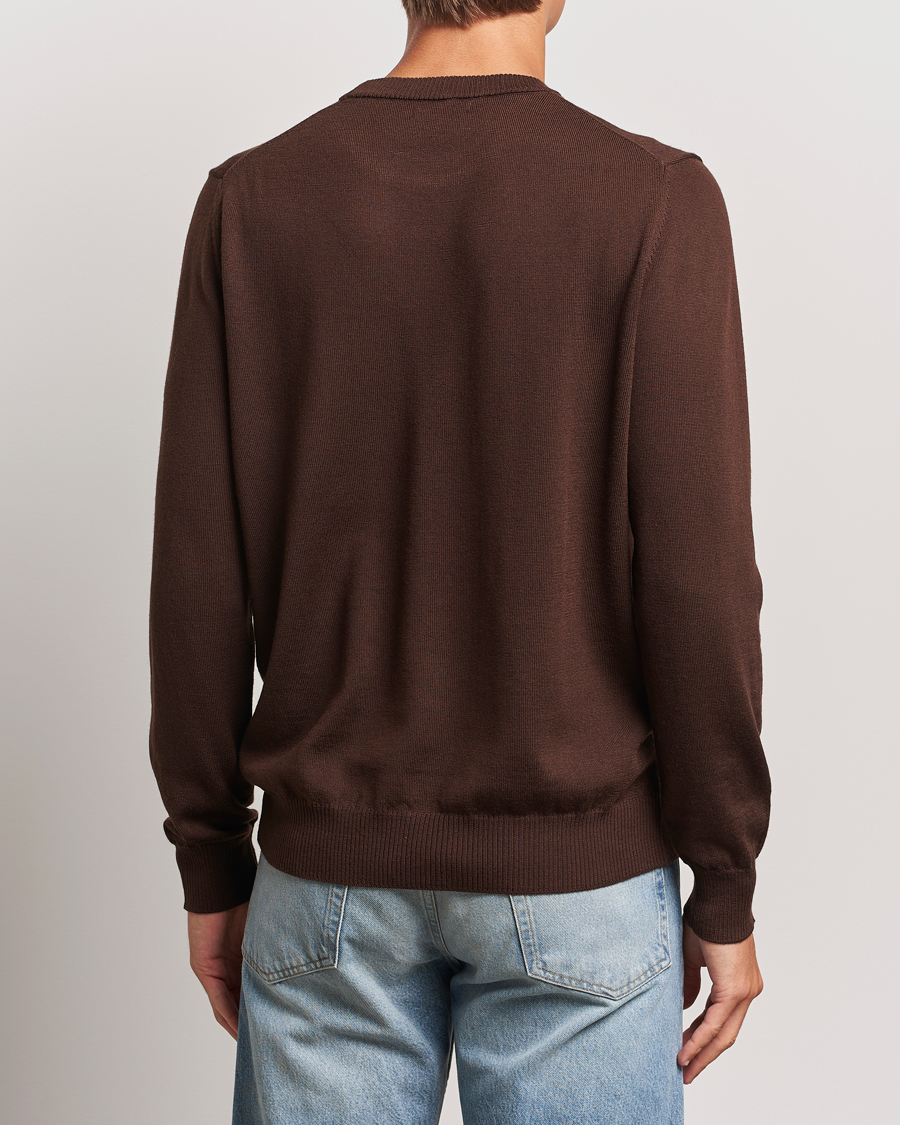 Homme | Pulls Et Tricots | J.Lindeberg | Keane Merino Crew Neck Sweater Bitter Chocolate