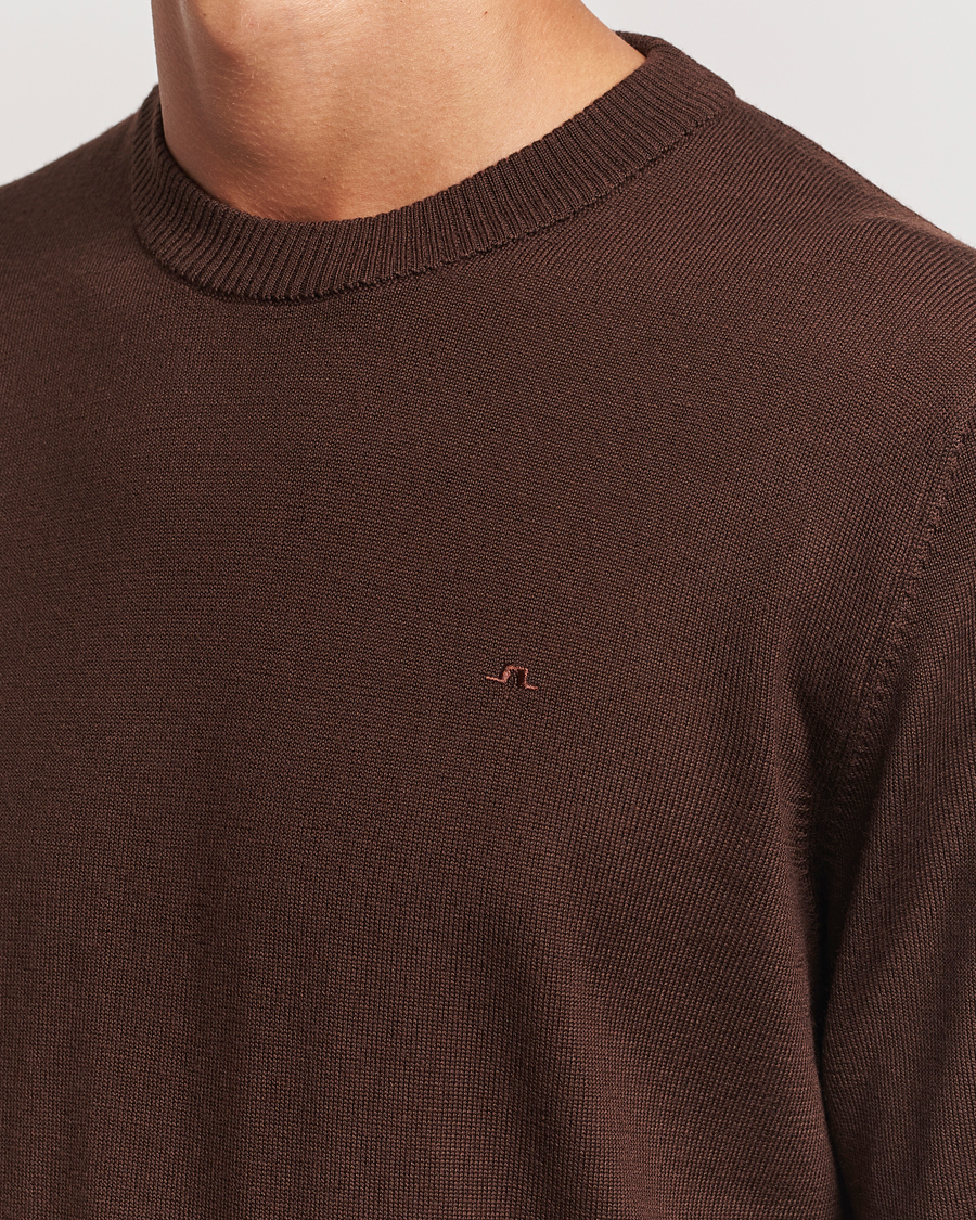 Homme | Pulls Et Tricots | J.Lindeberg | Keane Merino Crew Neck Sweater Bitter Chocolate