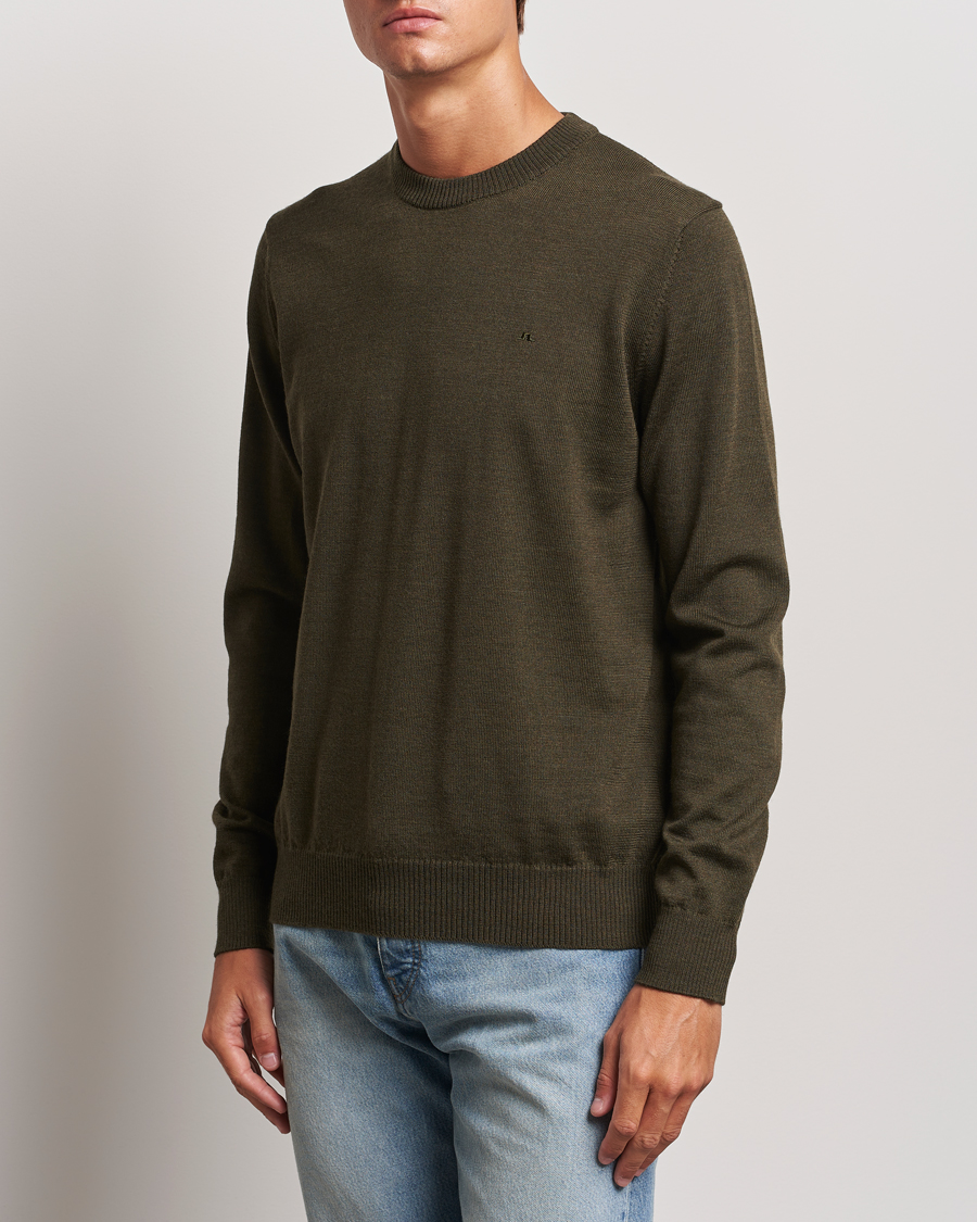 Homme | Pulls Et Tricots | J.Lindeberg | Keane Merino Crew Neck Sweater Forest Green