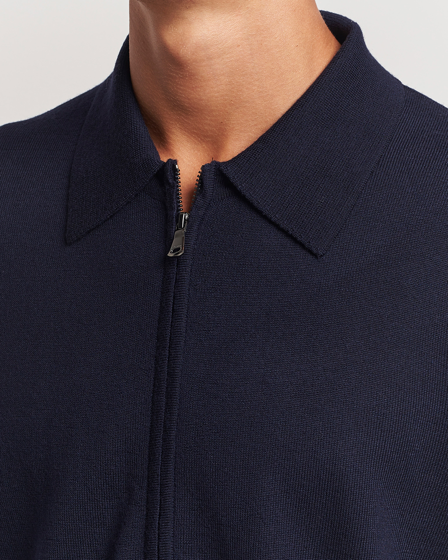 Homme | Pulls Et Tricots | J.Lindeberg | Kaleb Merino Zip Cardigan Navy
