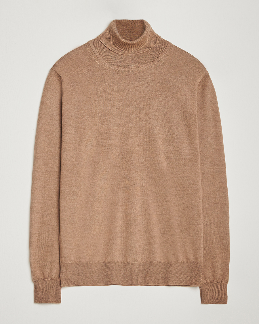 Homme | Pulls Et Tricots | J.Lindeberg | Kaden Merino Turtleneck Tiger Brown
