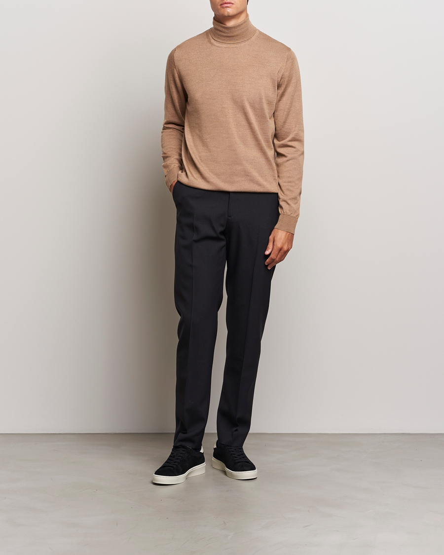 Homme | Pulls Et Tricots | J.Lindeberg | Kaden Merino Turtleneck Tiger Brown