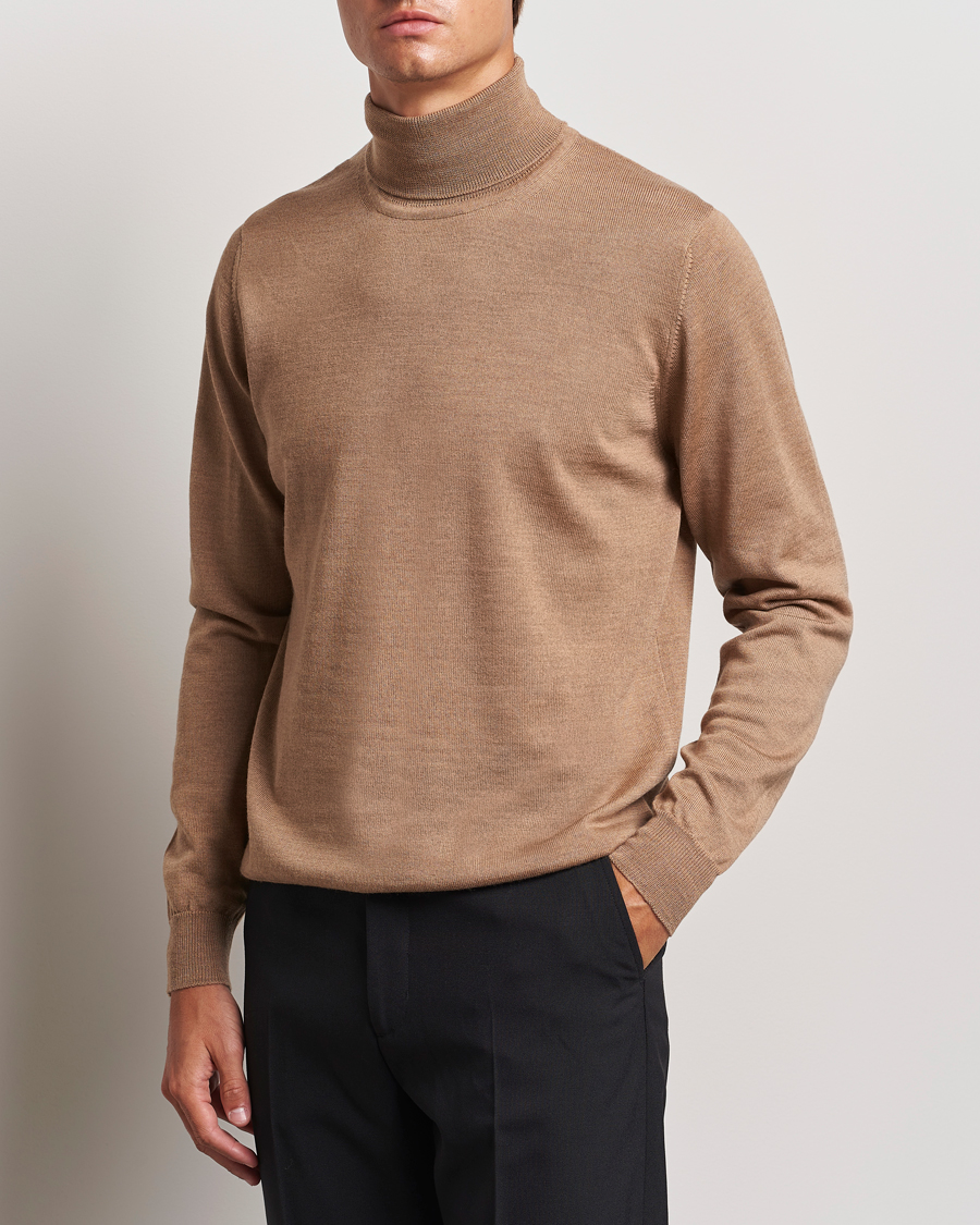 Homme | Pulls Et Tricots | J.Lindeberg | Kaden Merino Turtleneck Tiger Brown