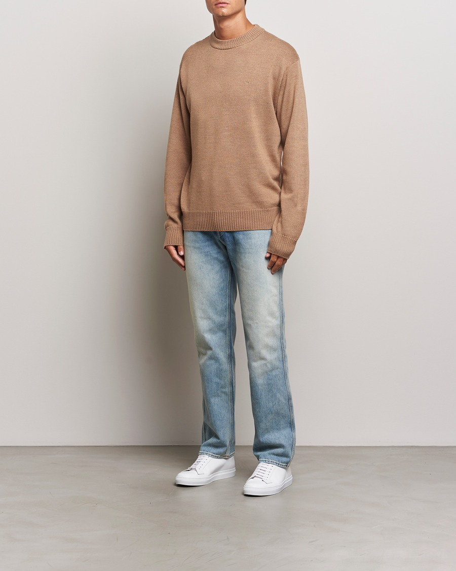 Homme | Pulls Et Tricots | J.Lindeberg | Kino Merino Crew Neck Tiger Brown