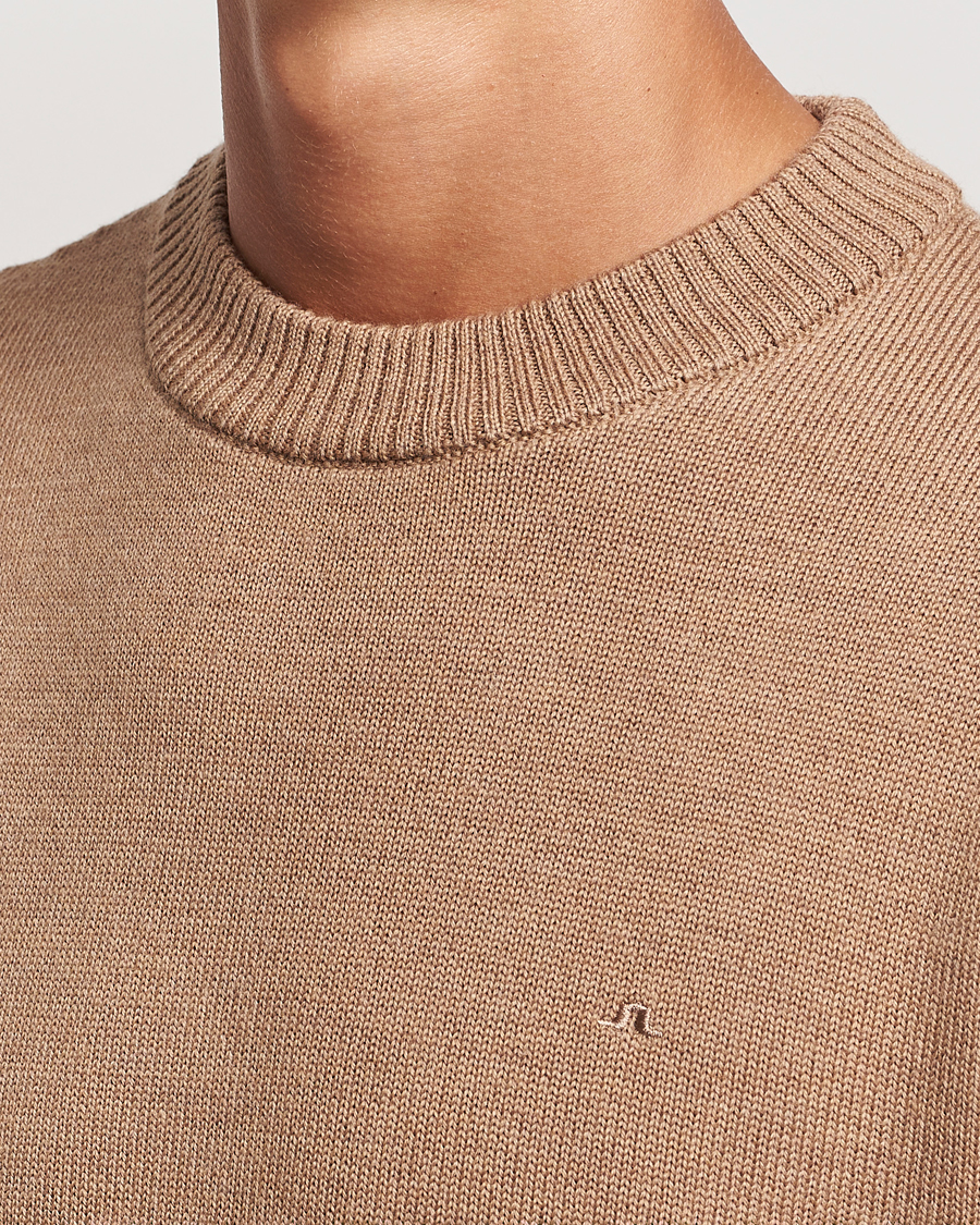 Homme | Pulls Et Tricots | J.Lindeberg | Kino Merino Crew Neck Tiger Brown