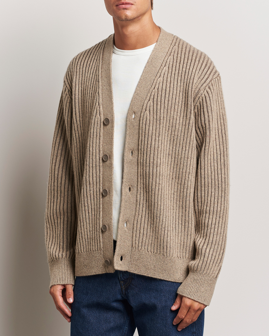 Homme | Pulls Et Tricots | J.Lindeberg | Twin Plated Knit Cardigan Tiger Brown