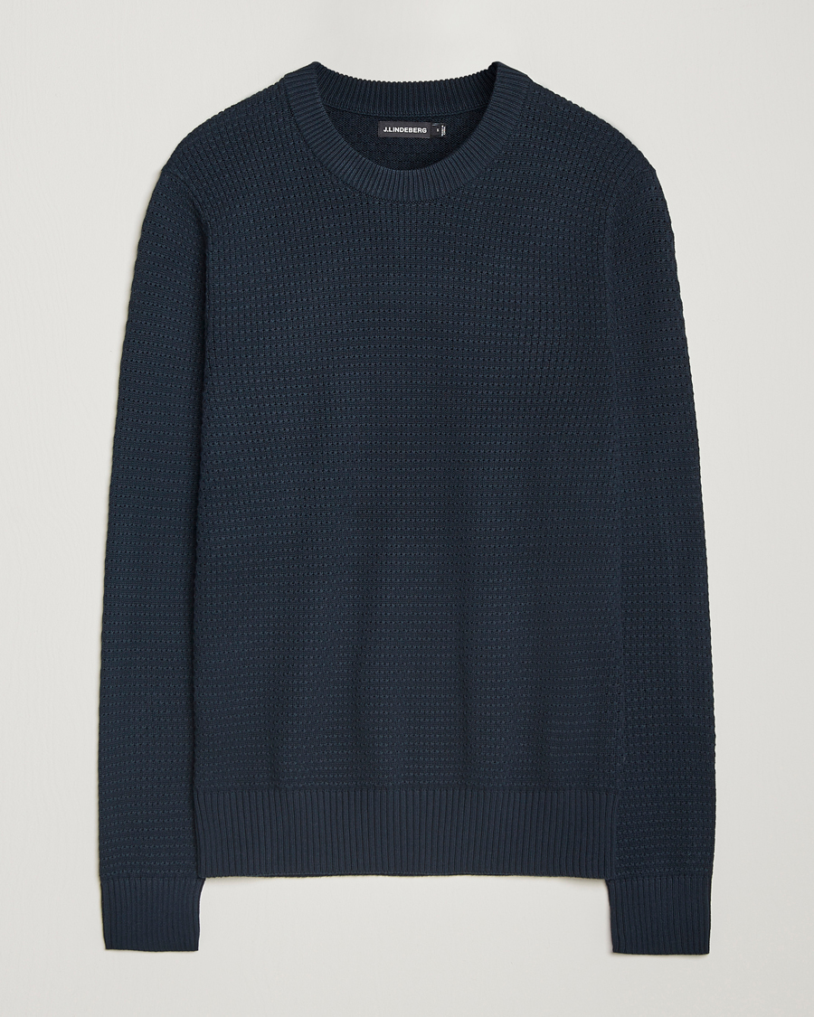 Homme | Pulls Et Tricots | J.Lindeberg | Oliver Structure Cotton Sweater Navy