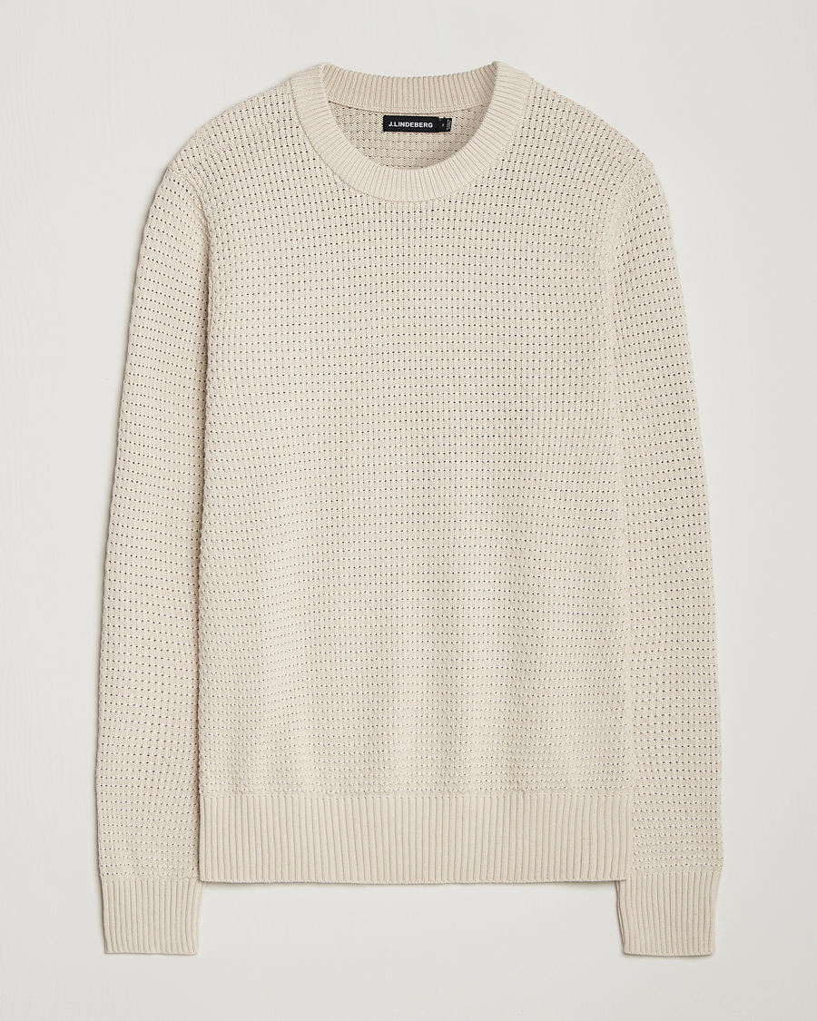 Homme | Pulls Et Tricots | J.Lindeberg | Oliver Structure Cotton Sweater Moonbeam