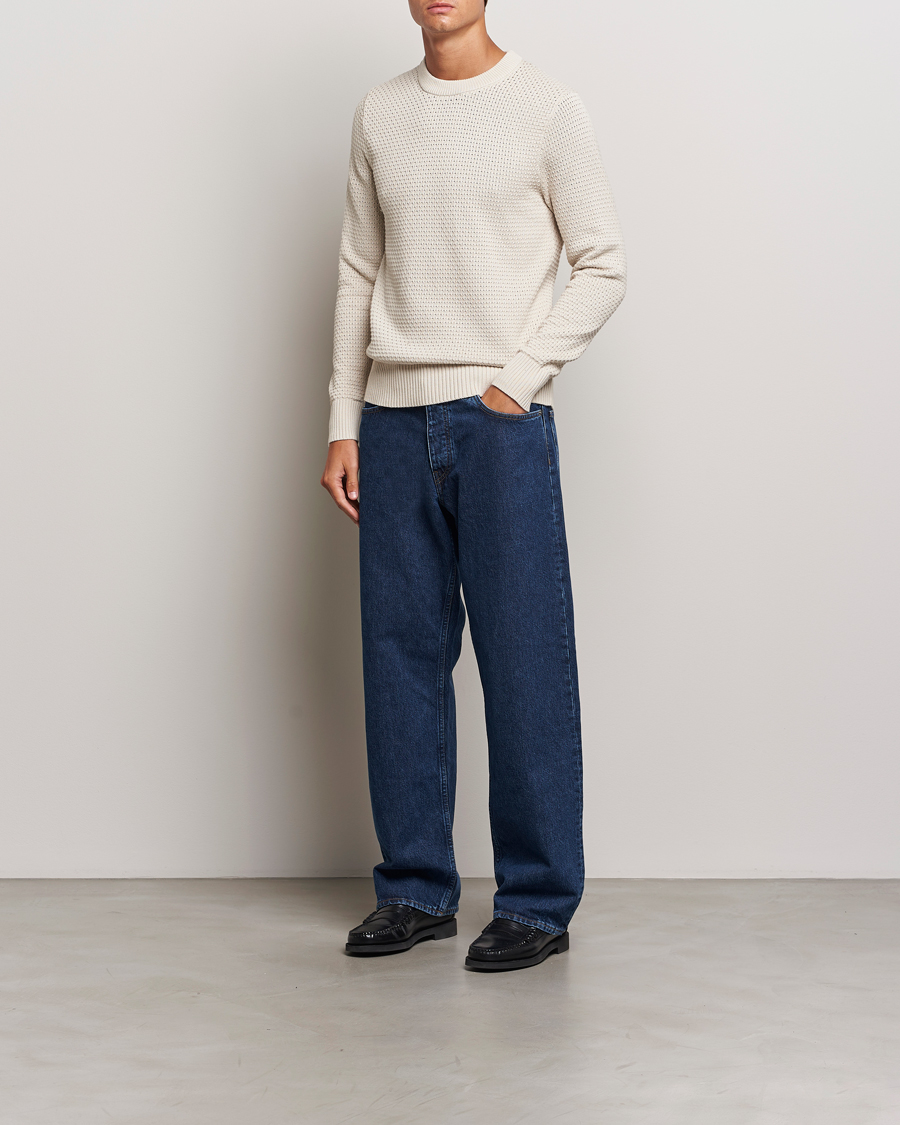 Homme | Pulls Et Tricots | J.Lindeberg | Oliver Structure Cotton Sweater Moonbeam