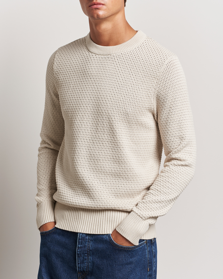 Homme | Pulls Et Tricots | J.Lindeberg | Oliver Structure Cotton Sweater Moonbeam