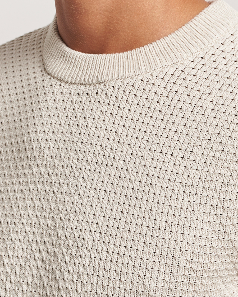 Homme | Pulls Et Tricots | J.Lindeberg | Oliver Structure Cotton Sweater Moonbeam