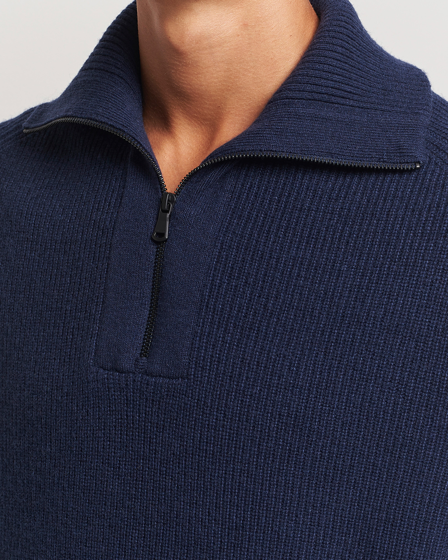 Homme | Pulls Et Tricots | J.Lindeberg | Wilmer Quarter Zip Knit Navy