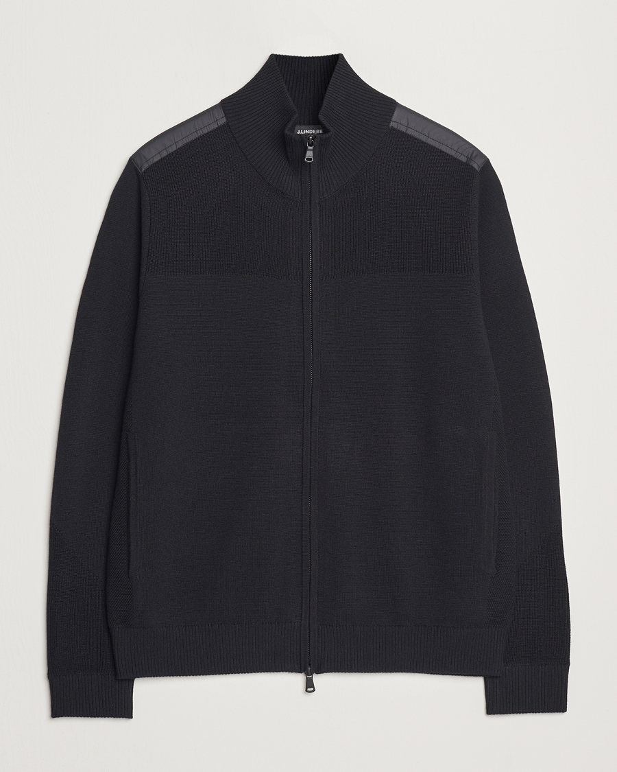 Homme | Pulls Et Tricots | J.Lindeberg | Marty Hybrid Jacket Black
