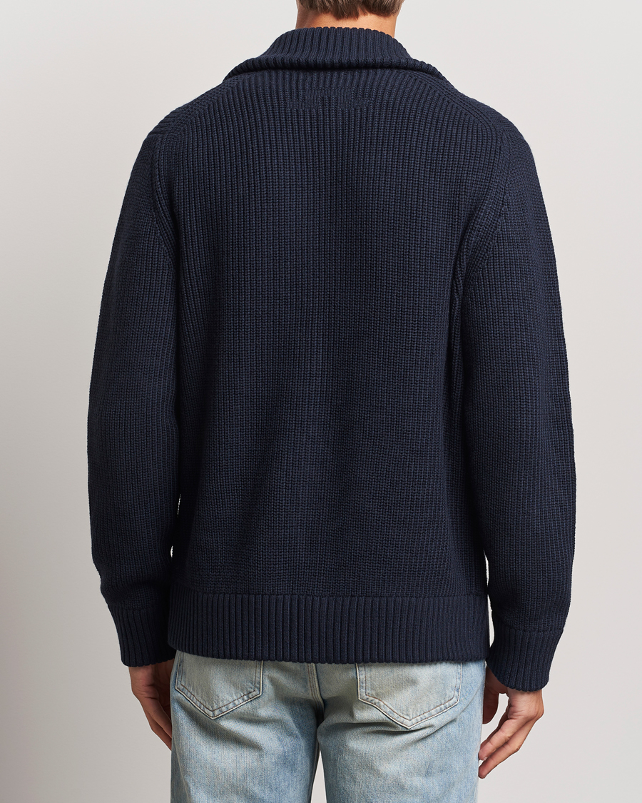 Homme | Pulls Et Tricots | J.Lindeberg | Skyler Wool Blend Zip Cardigan Navy