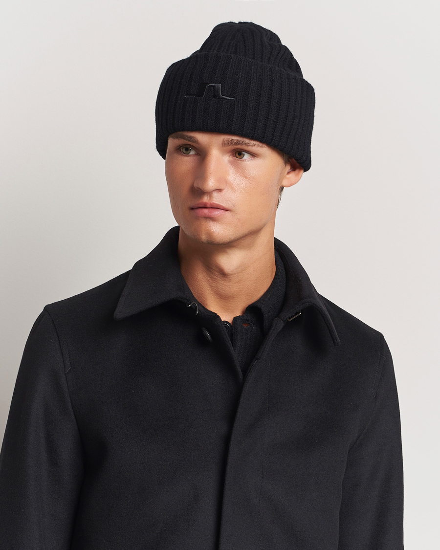 Homme | J.Lindeberg Jive Wool Beanie Black | J.Lindeberg | Jive Wool Beanie Black