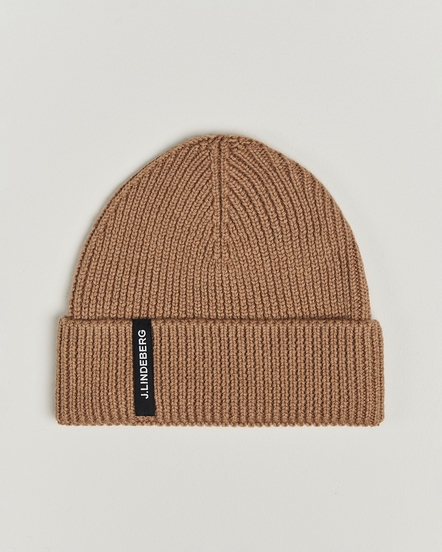 Homme | J.Lindeberg Juan Merino Beanie Tiger Brown | J.Lindeberg | Juan Merino Beanie Tiger Brown