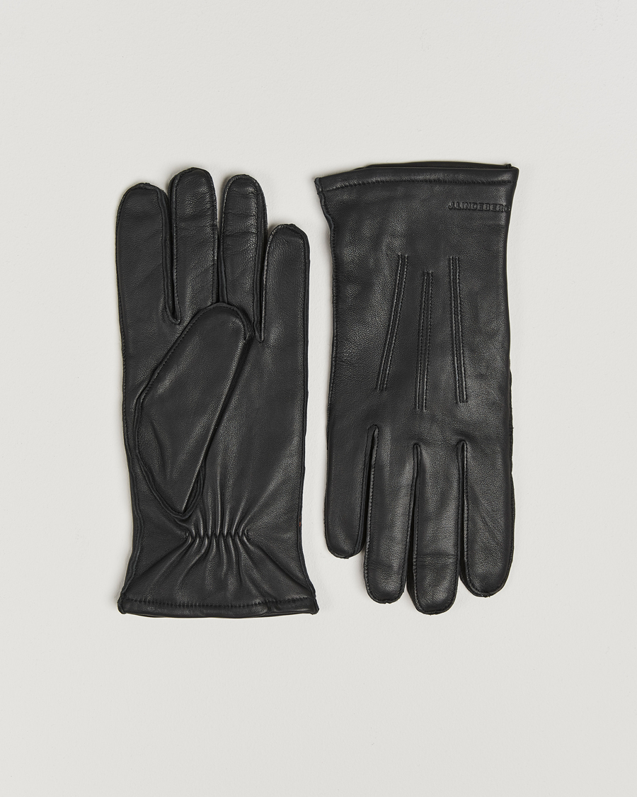 Homme | J.Lindeberg Milo Leather Glove Black | J.Lindeberg | Milo Leather Glove Black