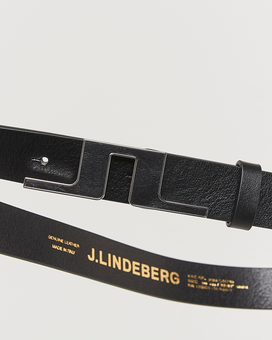 Homme | J.Lindeberg Bridge Logo Belt Black | J.Lindeberg | Bridge Logo Belt Black