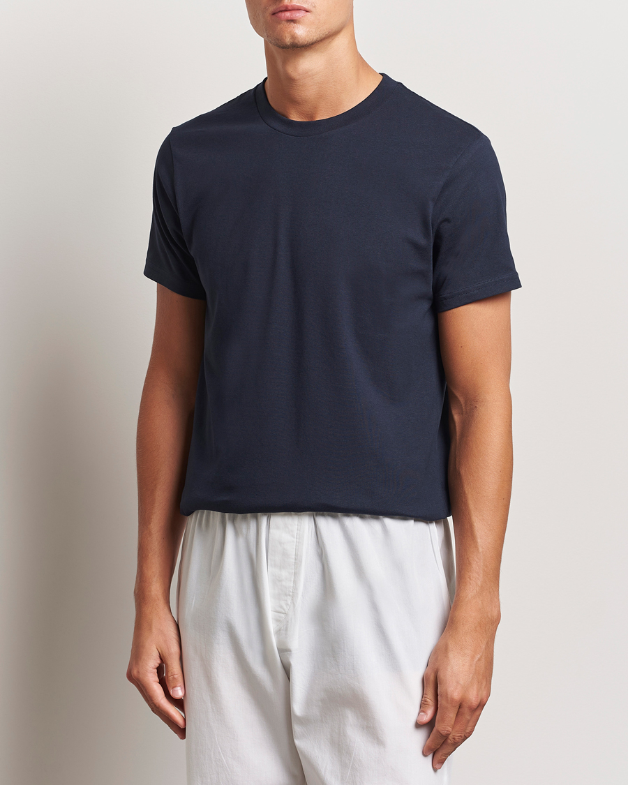 Homme | T-shirts | Bread & Boxers | Crew Neck Regular T-Shirt Dark Navy