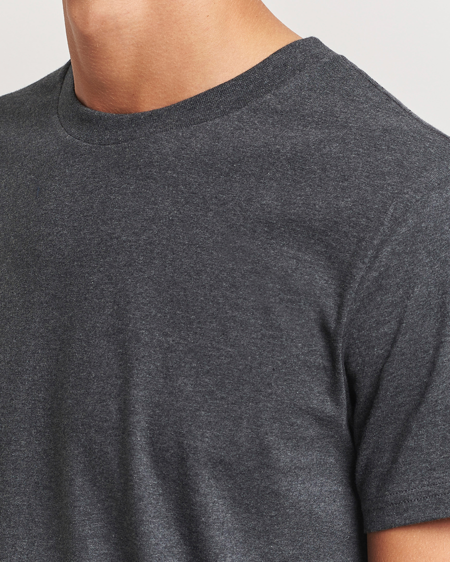 Homme | T-shirts | Bread & Boxers | Heavy Cotton Crew Neck T-Shirt Dark Grey Melange