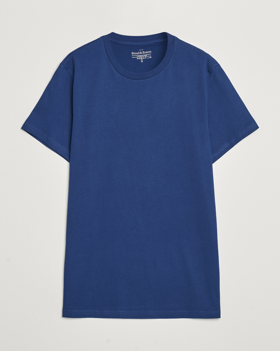 Homme | T-shirts | Bread & Boxers | Heavy Cotton Crew Neck T-Shirt Ink Blue