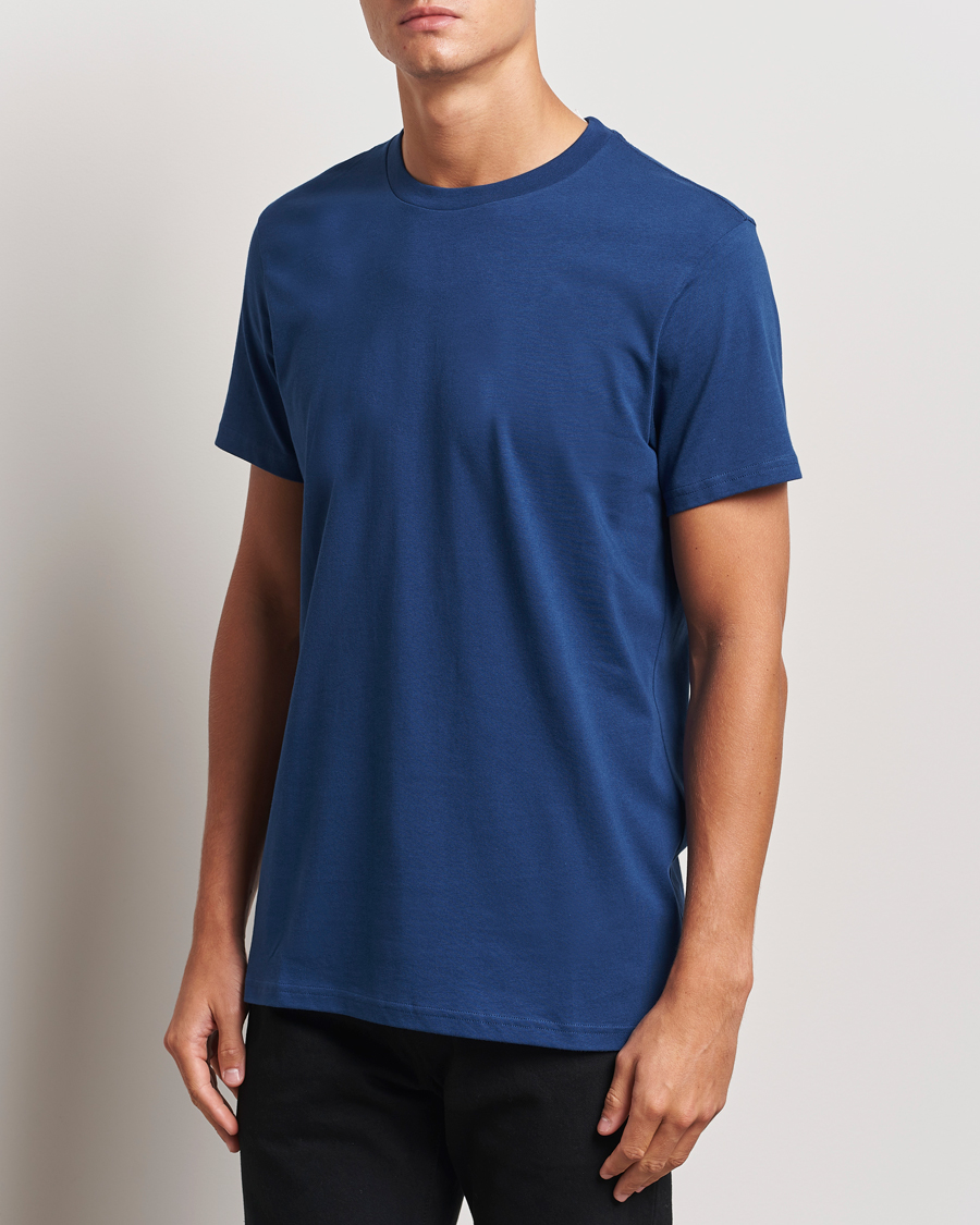 Homme | T-shirts | Bread & Boxers | Heavy Cotton Crew Neck T-Shirt Ink Blue