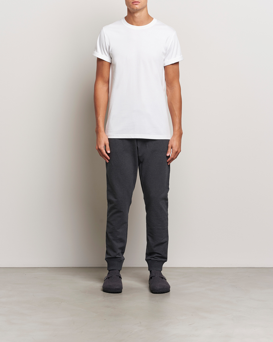 Homme | T-shirts | Bread & Boxers | Roll-Up Crew Neck T-Shirt White