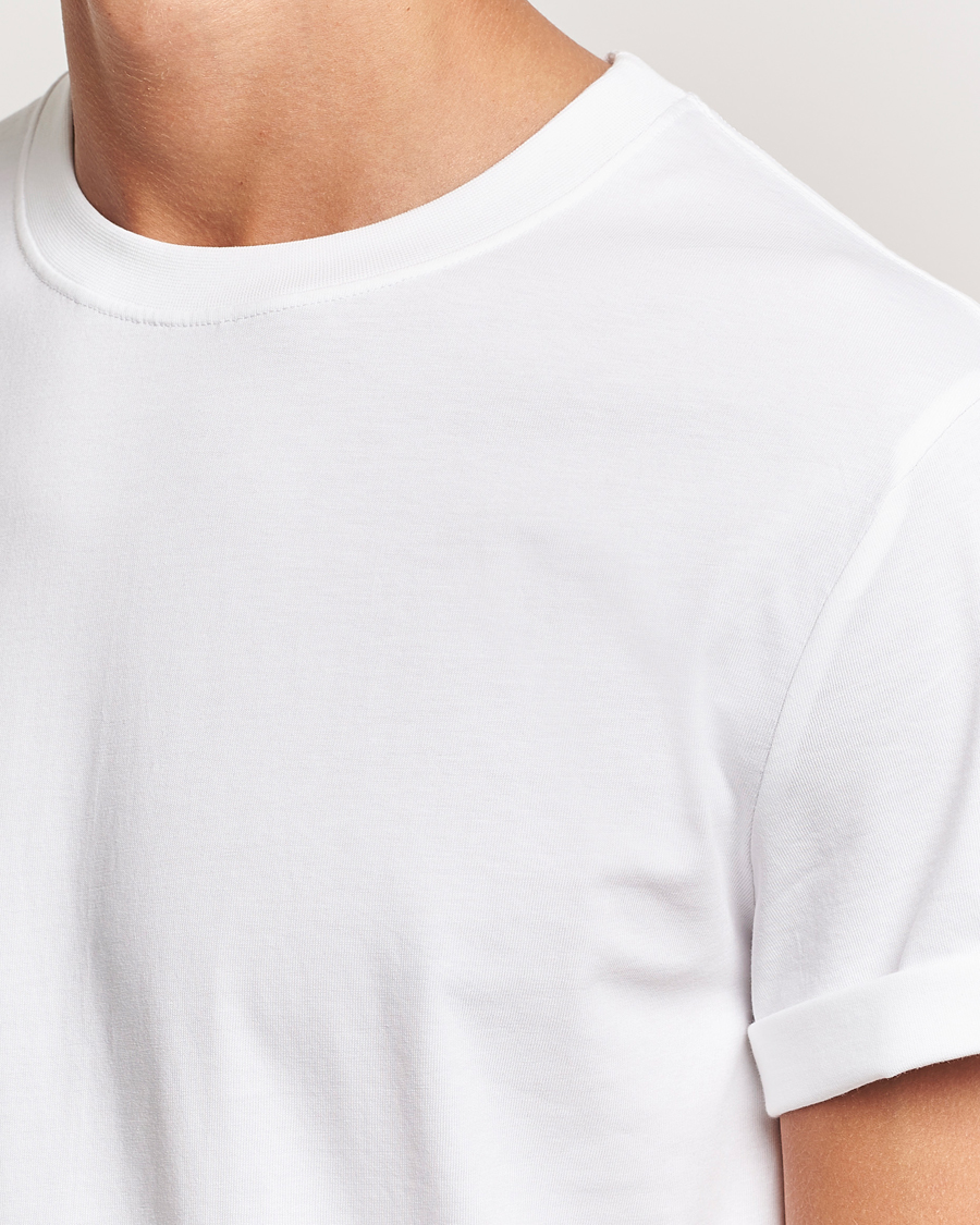 Homme | T-shirts | Bread & Boxers | Roll-Up Crew Neck T-Shirt White