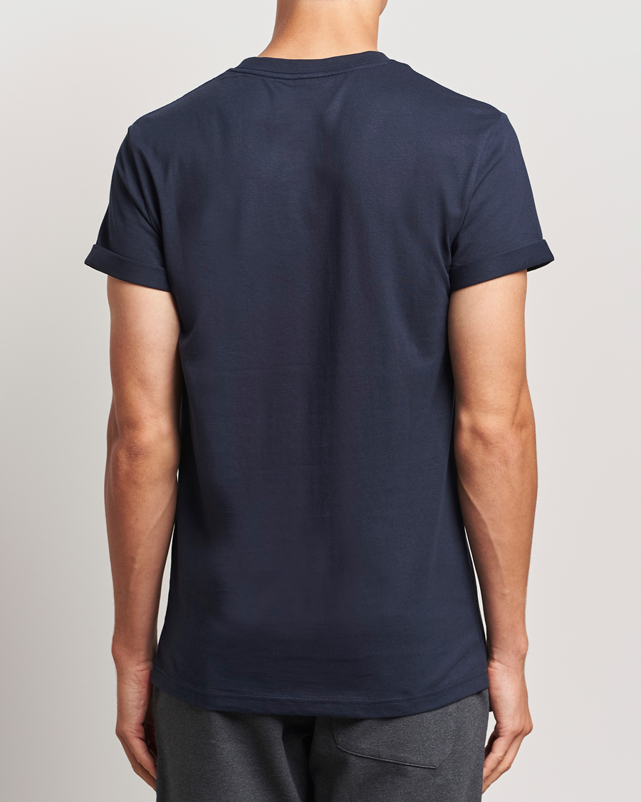 Homme | T-shirts | Bread & Boxers | Roll-Up Crew Neck T-Shirt Dark Navy