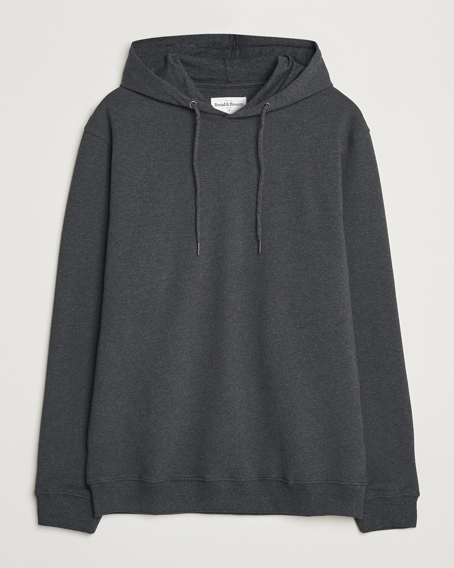 Homme | Pulls Et Tricots | Bread & Boxers | Loungewear Hoodie Dark Grey Melange