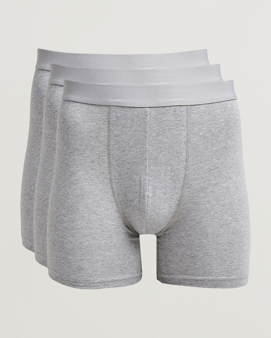 Homme | Sous-Vêtements Et Chaussettes | Bread & Boxers | 3-Pack Long Boxer Brief Grey Melange