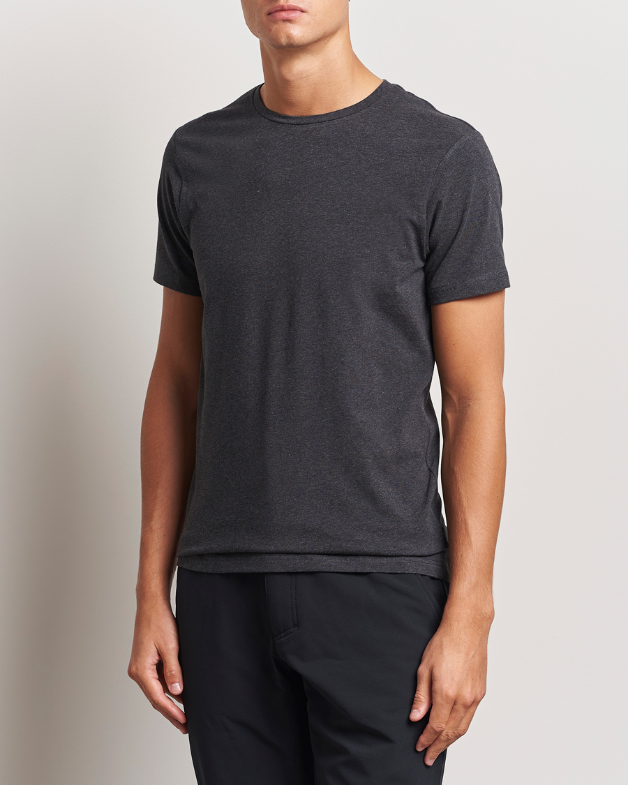 Homme | T-shirts | Bread & Boxers | 2-Pack Crew Neck T-Shirt Dark Grey Melange
