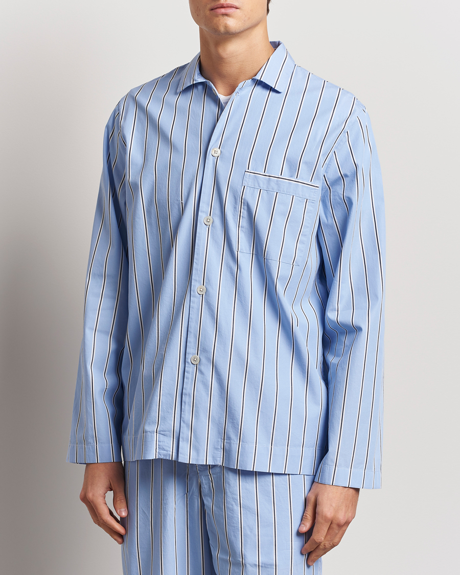 Homme | Peignoirs Et Pyjamas | Tekla | Poplin Pyjama Shirt Basset Stripes