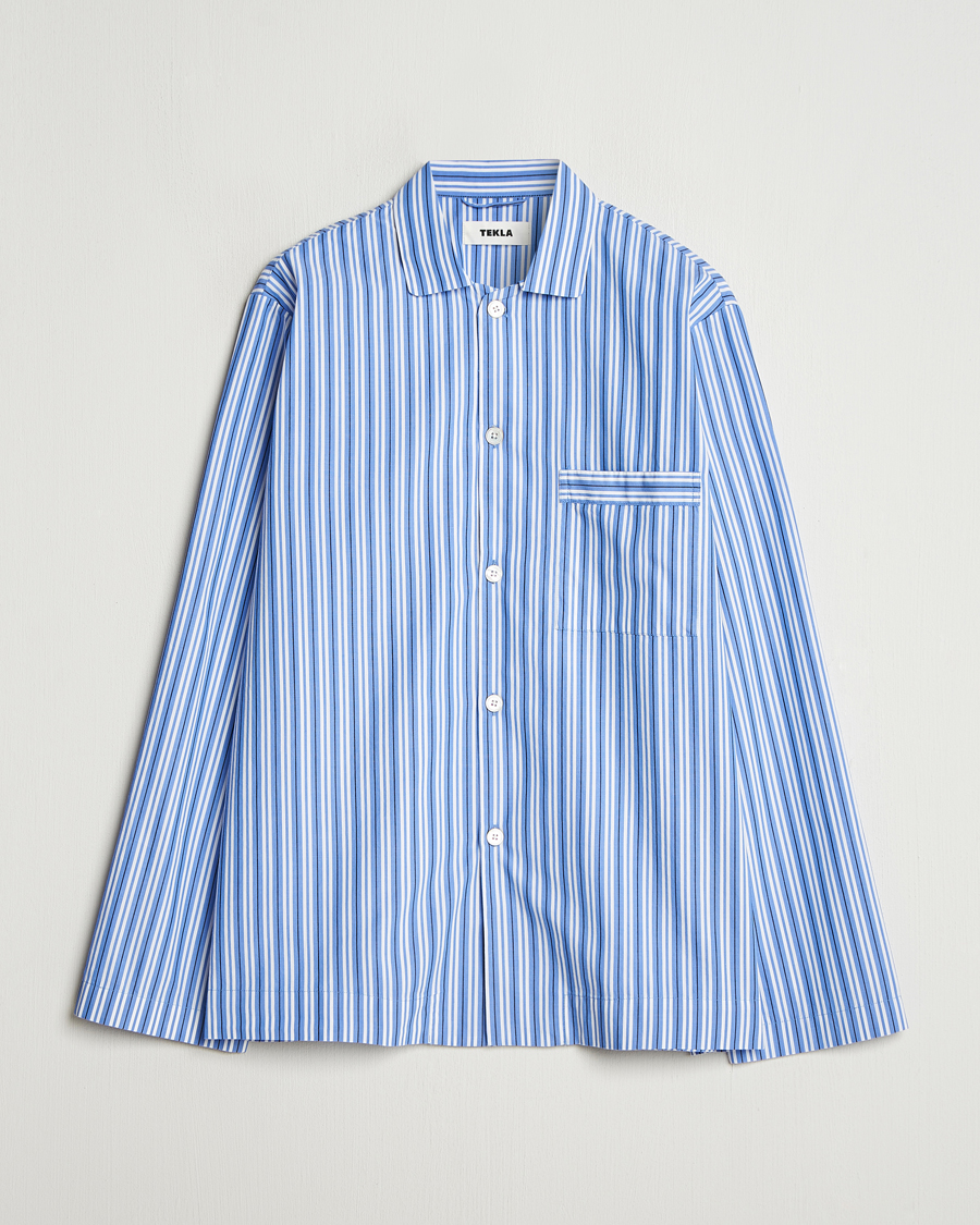 Homme | Peignoirs Et Pyjamas | Tekla | Poplin Pyjama Shirt Penny Stripes