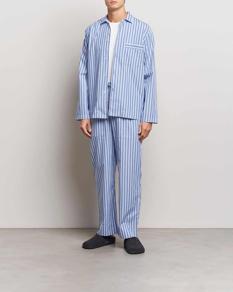 Homme | Peignoirs Et Pyjamas | Tekla | Poplin Pyjama Shirt Penny Stripes