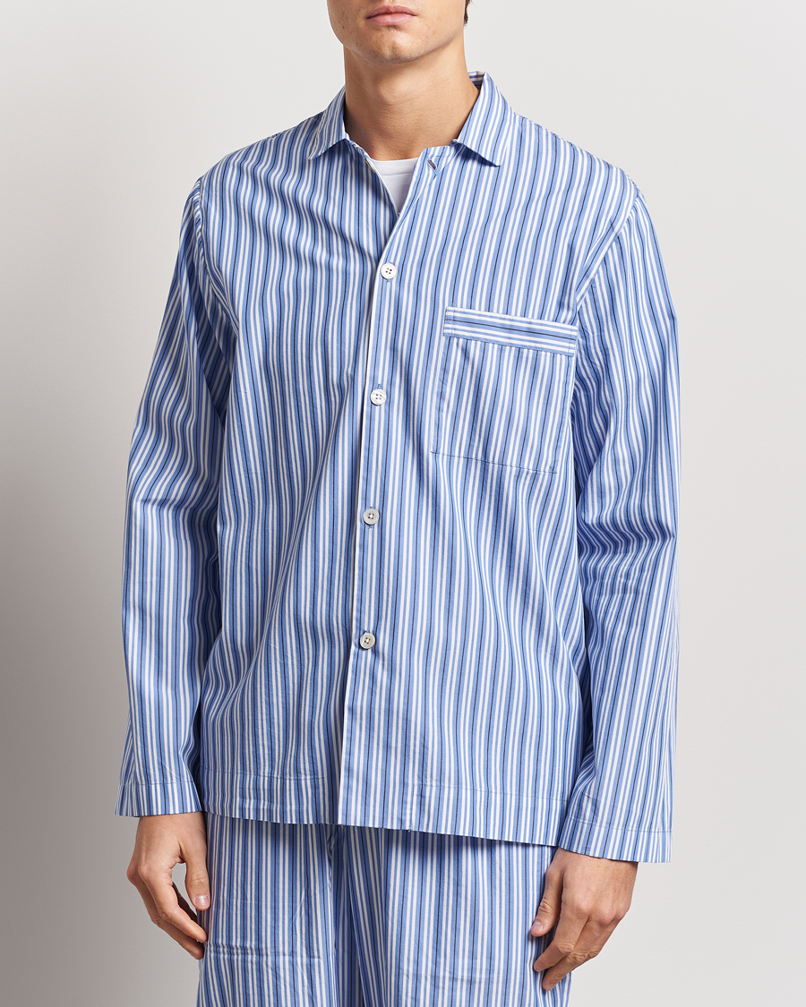 Homme | Peignoirs Et Pyjamas | Tekla | Poplin Pyjama Shirt Penny Stripes