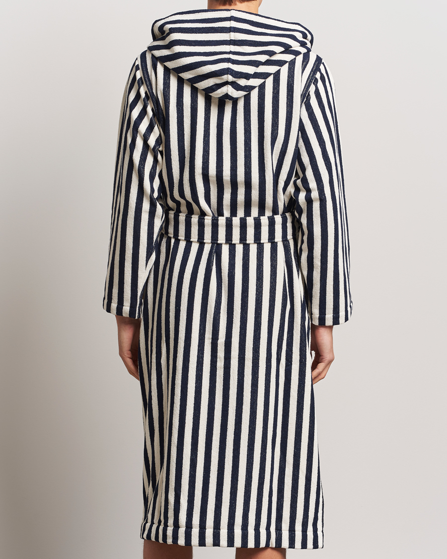 Homme | Peignoirs Et Pyjamas | Tekla | Organic Terry Hooded Bathrobe Humbug Stripes