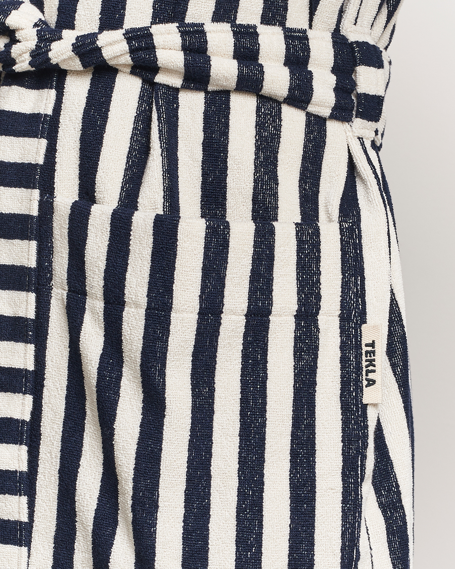 Homme | Peignoirs Et Pyjamas | Tekla | Organic Terry Hooded Bathrobe Humbug Stripes