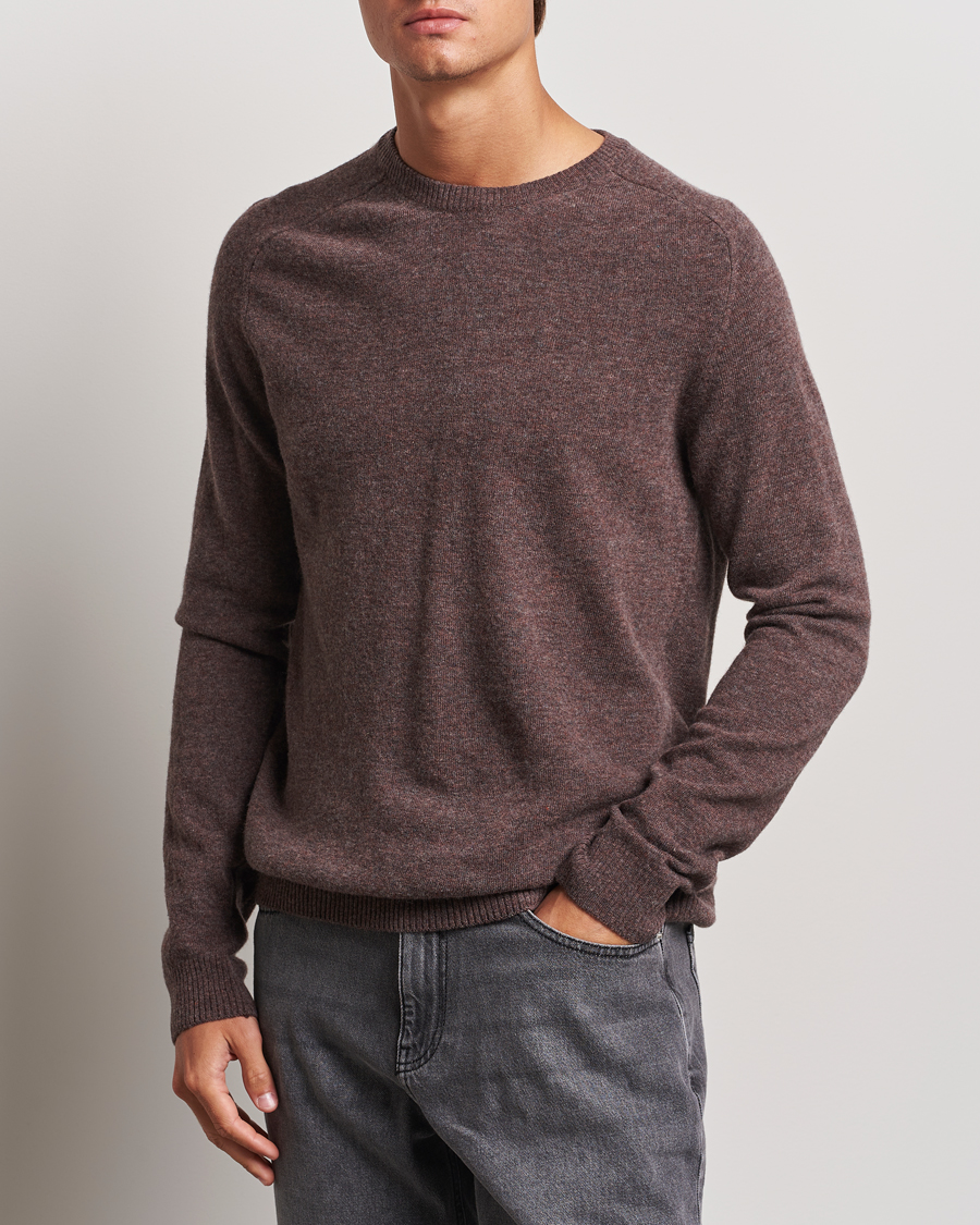 Homme | Pulls Et Tricots | KnowledgeCotton Apparel | Lambswool Roundneck Brown