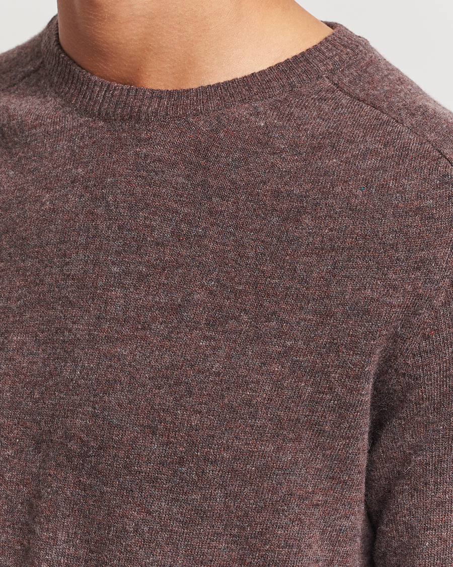 Homme | Pulls Et Tricots | KnowledgeCotton Apparel | Lambswool Roundneck Brown