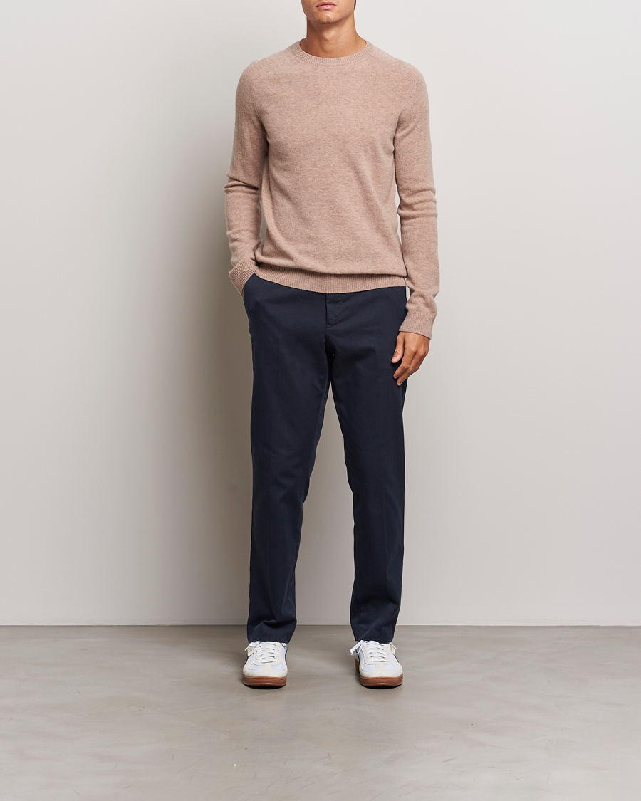 Homme | Pulls Et Tricots | KnowledgeCotton Apparel | Lambswool Roundneck Beige