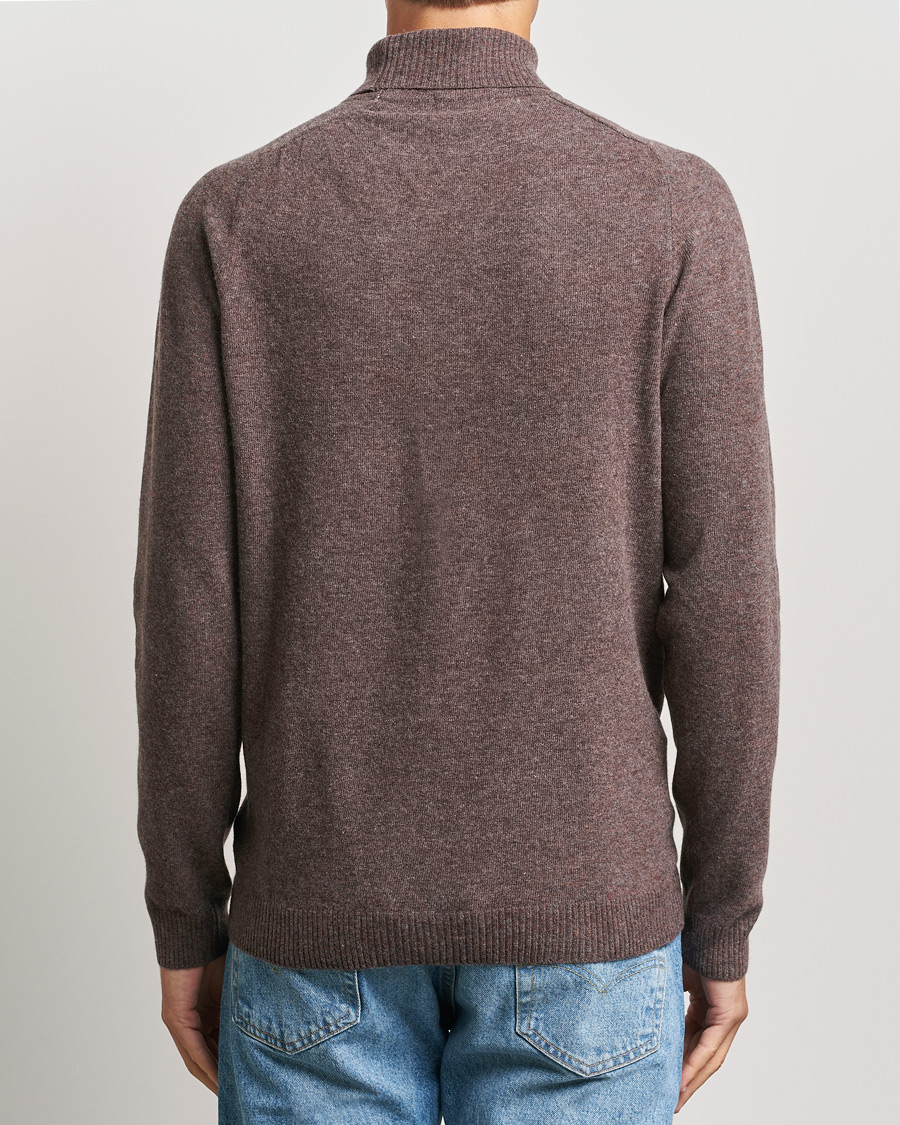 Homme | Pulls Et Tricots | KnowledgeCotton Apparel | Lambswool Rollneck Brown