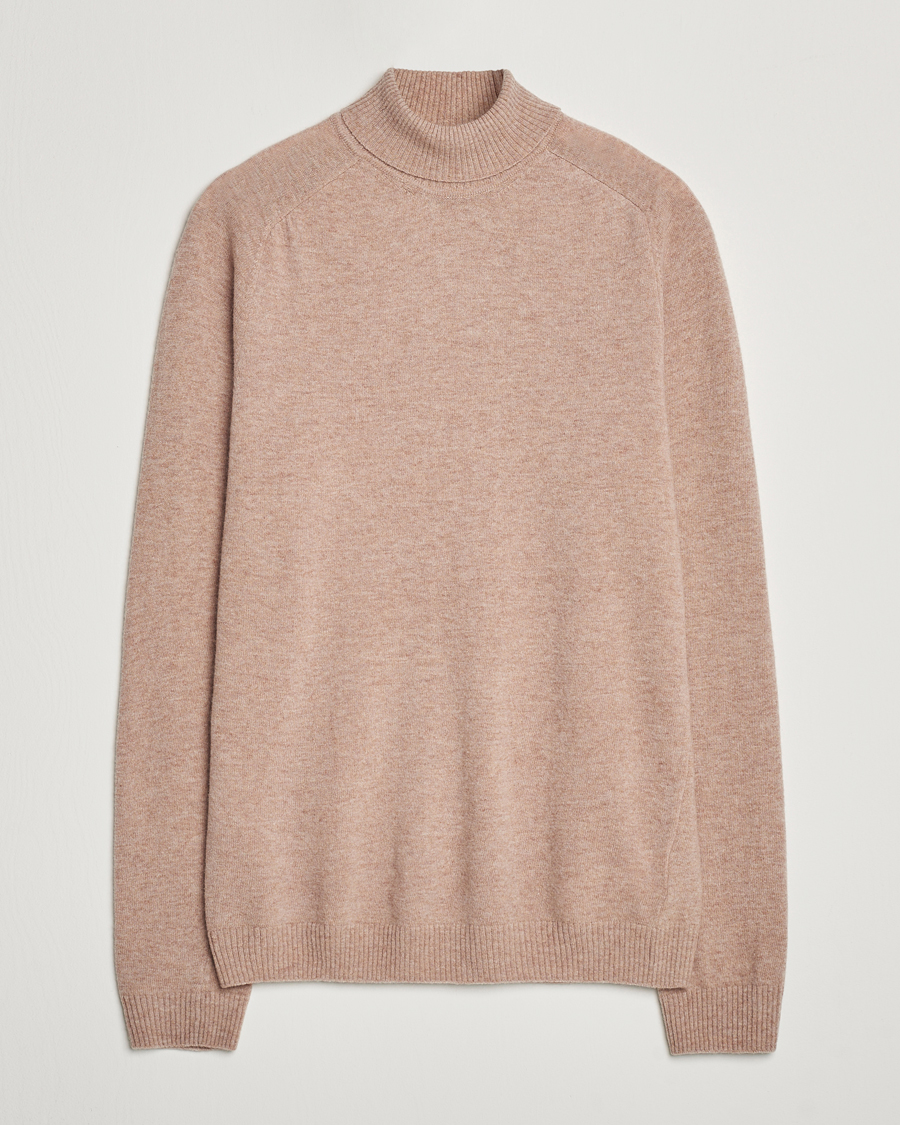 Homme | Pulls Et Tricots | KnowledgeCotton Apparel | Lambswool Rollneck Beige